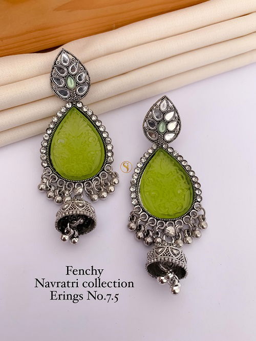 5 Fancy Designer Navratri Special Earring Kansar Jummar Wholesale Price In Surat	